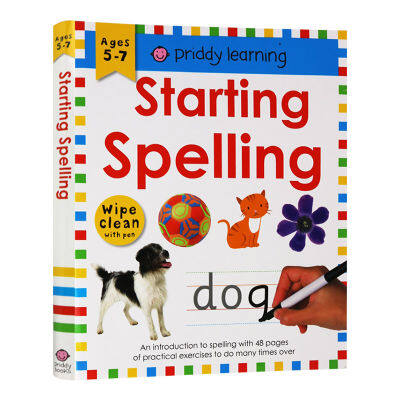 Wipe the book and start spelling English original wipe clean workbook starting spelling childrens English word learning book English book Roger Priddy