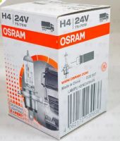 Osram  หลอดไฟรถยนต์ H4 24V 70/75W จำนวน 2 หลอด (สำหรับรถบรรทุก) แท้ 100%