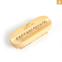 The Big Ups?Wooden Nail Brush Scrubbing Finger Toe Washing Up Double Sided Bristles Oval/แปรงทาเล็บไม้ ขัดนิ้วเท้า ล้างขนแปรงสองด้าน Oval