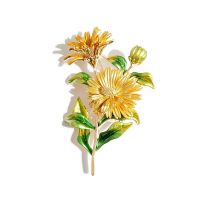 【CW】 Chrysanthemum Brooch for Jewelry Enamel Pin Accessories Coat