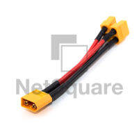 XT60 Parallel Splitter Male to Dual Female สายไฟซิลิโคน หัวต่อขนานแบตเตอรี่สำหรับ RC Connector Cable 14AWG Y