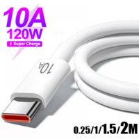 120วัตต์10A Type C อย่างรวดเร็วชาร์จสายเคเบิลข้อมูลสายไฟสำหรับ S amsung Xiaomi เกียรติอย่างรวดเร็วชาร์จ USB C เคเบิ้ล0.2511.52เมตร