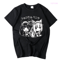 Vanilla Cosplay HOT Nekopara Chocolat T-shirt Anime t Shirt Fashion Men Women Student Cotton Tops New Short Sleeve Tees Size：S-5XL