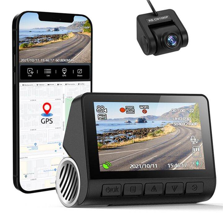 noyafa-nf-v55กล้องแดชแคมวิดีโอรถยนต์3840-2160p-gps-ติดตามการขับขี่-wifi-mp4-ips-กล้องหน้าจออุปกรณ์เสริมรถยนต์สำหรับยานพาหนะ