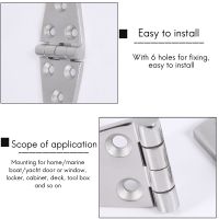 Marine 4 Pieces Stainless Steel Strap Hinge Door Hinge For Marine Boat Yacht 76 X 38 Mm Rafting ,Boat Marine Hatch Compartment Hinges