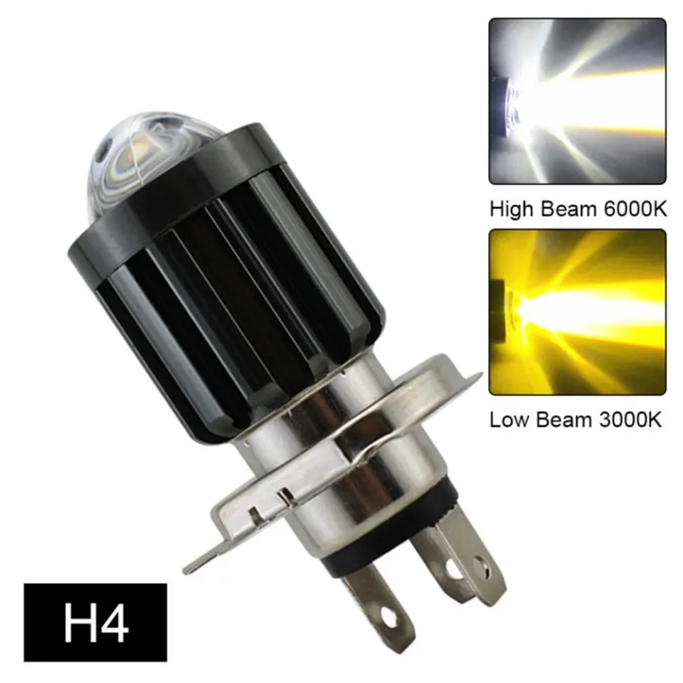 10000lm H4 Led Moto H6 Ba20d Led Motorcycle Headlight Bulbs Csp Lens White  Yellow Hi Lo Lamp Scooter Accessories Fog Lights 12v