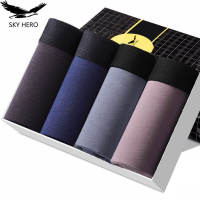 4pcs/Lot Mens Panties Underpants Cueca Boxers Underwear Cotton Thermal for Man Breathable Homme Sexy Soft Male Shorts Pipe Fittings Accessories