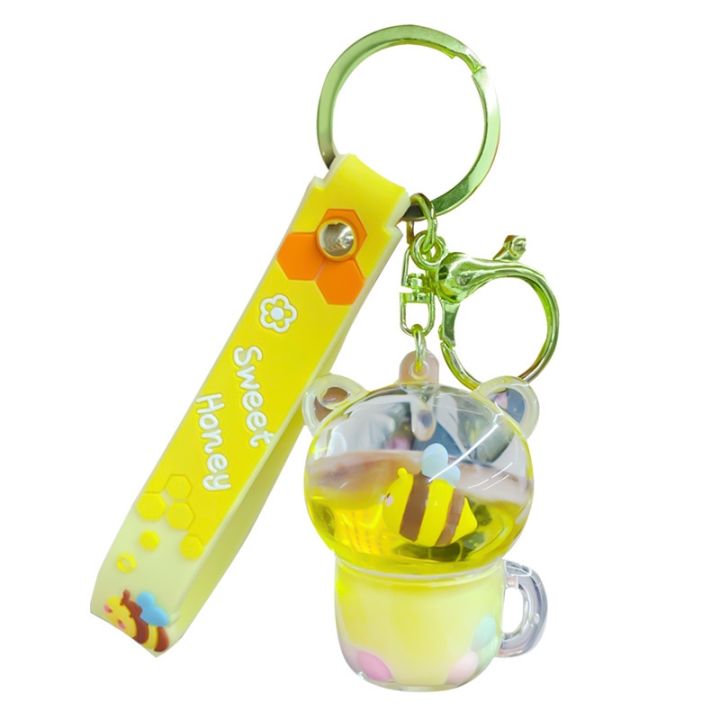 creative-new-liquid-oil-little-bee-quicksand-keychain-cute-floating-colorful-balloons-keyring-girl-bag-pendant-gifts-key-chain