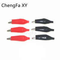 10Pcs 45MM Metal Alligator Clip Crocodile Electric Clamp Testing Probe Meter Black Red With Plastic Boot Car Auto Battery