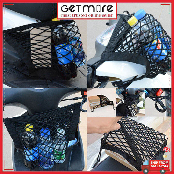 Motorcycle Net Cargo Net Flexi Helmet Net Stretchable Cord Jaring Motor Bag Beg Motorsikal