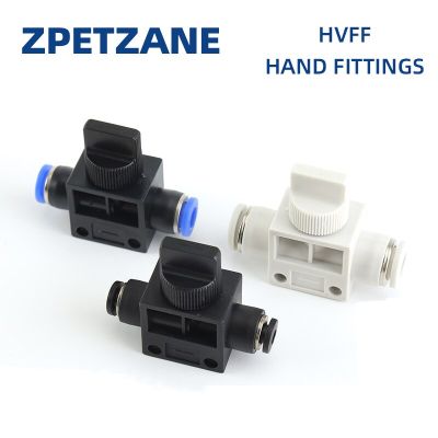 Pneumatic Fittings HVFF Quick Connector PU Gas Pipe 4/6/8/10/12mm Rotary Hand Control Valve Switch Multi Specification Pipe Fittings Accessories