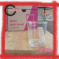 แก้วช็อต (Rush Shot Glass) 1โหล (12 ใบ) 60ml. 2.1 ออนซ์ แก้วใส แก้วเล็ก แก้วน้ำ LG404302(43)