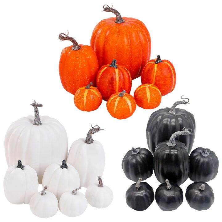 12pcs-artificial-pumpkin-velvet-plush-material-soft-fake-pumpkin-autumn-harvest-thanksgiving-halloween-decoration