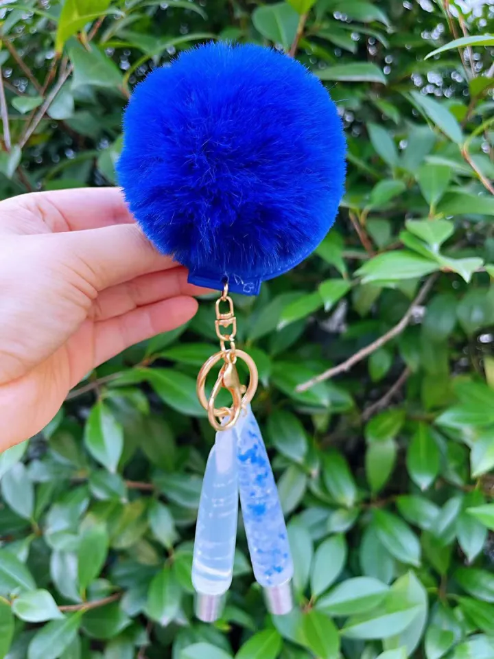 Fruit Large Volume Lips Private Label Clear Custom Pompom Keychain