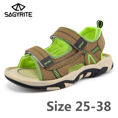 รองเท้าแตะ SAGYRITE สำหรับรองเท้าผ้าใบเด็กผู้ชายรองเท้ากีฬากลางแจ้งรองเท้าแตะซัมเมอร์ชายหาด