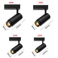 Direct Focusing Track Light Zoom Ceiling Spotlight Showroom Clothing Store Cob 300040006000K 15-60 Degrees Adjustable