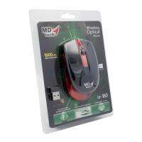 MD-TECH Wireless Optical Mouse USB (RF-160) Black/Red