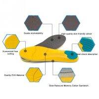 แผ่นโฟมรองพื้นรองเท้าทรงโค้งระบายอากาศ 1 คู่