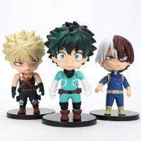 10ซม. Boku HERO Academia ตัวเลข3ชิ้นเซ็ต midoriya South West Katsuki Todoroki shouto collectib เด็กของเล่น animtion รุ่น