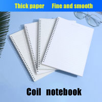 Blank Notebook Hard Cover Notebook Spiral Bound Notebook Frosted PP Notebook Coil Book Horizontal Grid Notebook