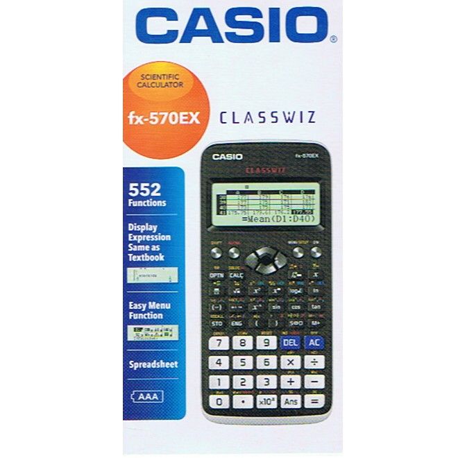 CASIO SCIENTIFIC CALCULATOR (FX570EX) Lazada