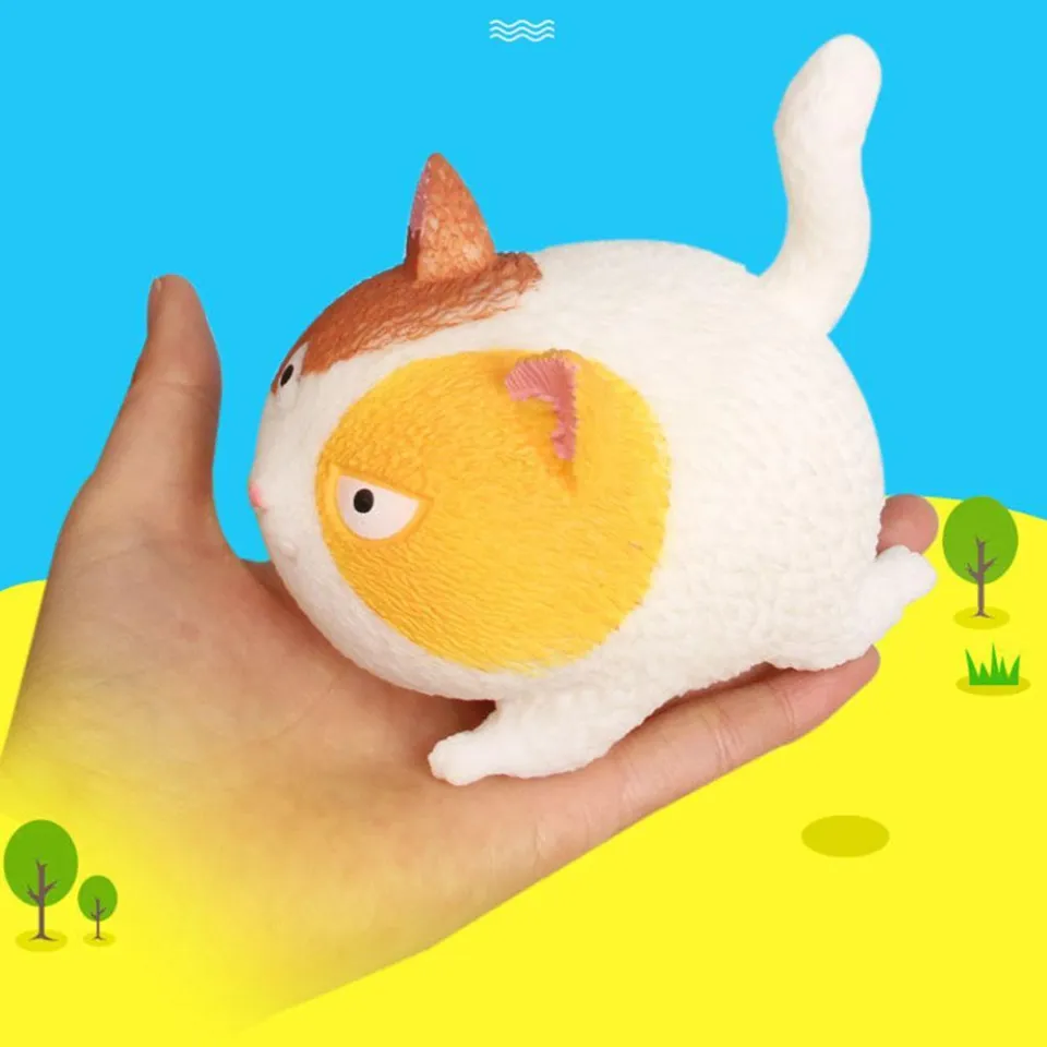 Suaninxi Pinch Angry Cat Cute Pet Toy Decompression Artifact Vent Toy Cat-Shaped  Stress Relief Balls Squeeze Toys Holiday Kids Gift. (Black) : :  Toys