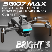 St【จัดส่งที่รวดเร็ว】【พร้อมใช้งาน】2022 ZLL SG107Max brushless GPS UAV พร้อมกล้อง4K profissional HD Dual Camera FPV quadcopters Optical flow 50X เวลาซูม UAVs VS SG108 L900 Pro SE (ไม่รวมอุปกรณ์หลีกเลี่ยงอุปสรรค)