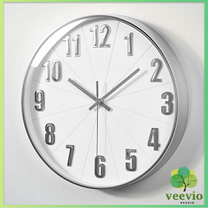 veevio-นาฬิกาแขวนผนัง-นาฬิกาแขวน-วเลขนูน-ขนาด-10-นิ้ว-นาฬิกาแขวนผนัง-นาฬิกทรงกลม-นาฬิกาลายต้นไม้-นาฬิกาแขวนผนังสีดำ-wall-clock
