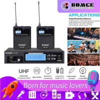 BOMGE Pro UHF 180Ft เครื่องวัดความดันลมยางอินเอียร์ไร้สาย,แร็คเมาท์ตัวรับสัญญาณระบบเสียงสเตอริโอสำหรับสตูดิโอซ้อมวงดนตรีการแสดงสด