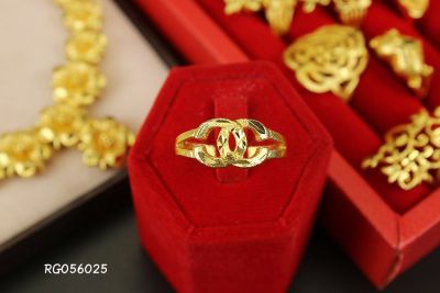 apata jewelryแหวนทอง2สลึง ลายcc แหวนทองชุบ ชุบเศษทองแท้96.5 งานเศษทองแท้เยาวราช สวยเหมือนแท้ไม่ลอกไม่ดำ ไม่แพ้ไม่คัน โดยช่างทอง งานคุณภาพ