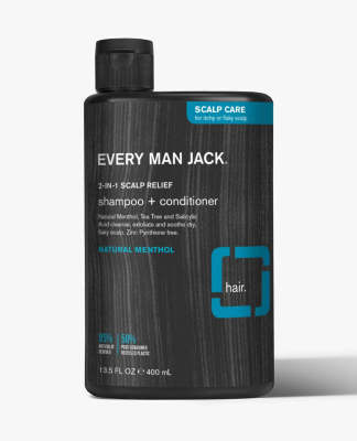 Every Man Jack สูตร 2-IN-1 ป้องกันรังแค ANTI-DANDRUFF Natural กลิ่น Menthol Hair | 13.5 FL OZ 400 mL