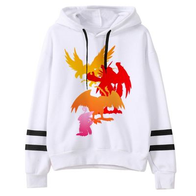 Digimon Hoodies ผู้หญิงแขนยาวมีฮู้ดขนแกะด้านบนเสื้อคาวาอิ