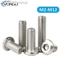 304 Stainless Steel Large Flat Head Hexagon Socket Screws Allen Bolts Furniture Connect Joint Bolt M2 M12