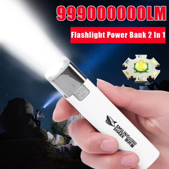 2-in-1อัลตร้า-senter-led-terang-usb-ชาร์จไฟได้ไฟฉายกลางแจ้งอเนกประสงค์เต๊นท์นอนกลางคืนตะเกียงตั้งแคมป์