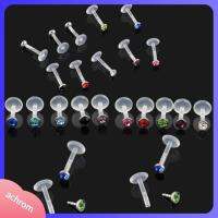 ACHROM 10pcs แฟชั่น เซ็กซี่ คริสตัล อะคริลิค อัญมณี Labret ลิปสตั๊ด เจาะเนื้อ