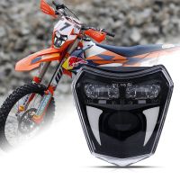 ☍☜△ For KTM Motocross Enduro LED Headlight 12V Headlamp Mask Cover For KTM 250 300 350 450 500 EXC XC-W EXC-F EXC 690 Enduro R EU US