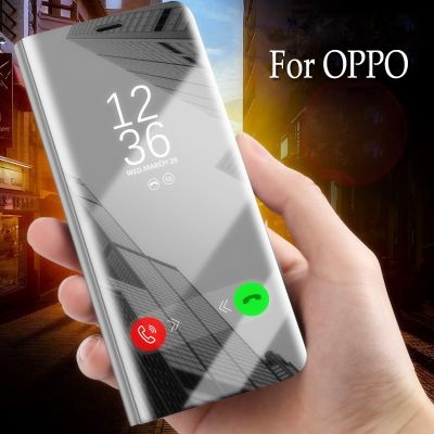 เคสมือจับสำหรับโทรศัพท์มือถือพับฝาเป็นฐานกระจกสำหรับออปโป้ไฟนด์ X3 Lite X2 X5 Pro กันกระแทกเคสสำหรับ OPPO Reno 5 Lite 4Z 6 8 Pro Plus Coque CarterFa