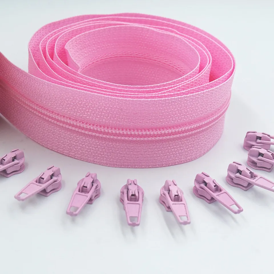 10 Meters Zipper by the Yard with Mult Color Zippers Sliders 20pcs - for  Bag,Clothes and Tailor Sewing Crafts