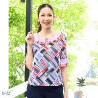 MIKIKO Blouse MI-B2211 ชิฟฟอนปริ้นท์ แขนยาว IGPU22-4