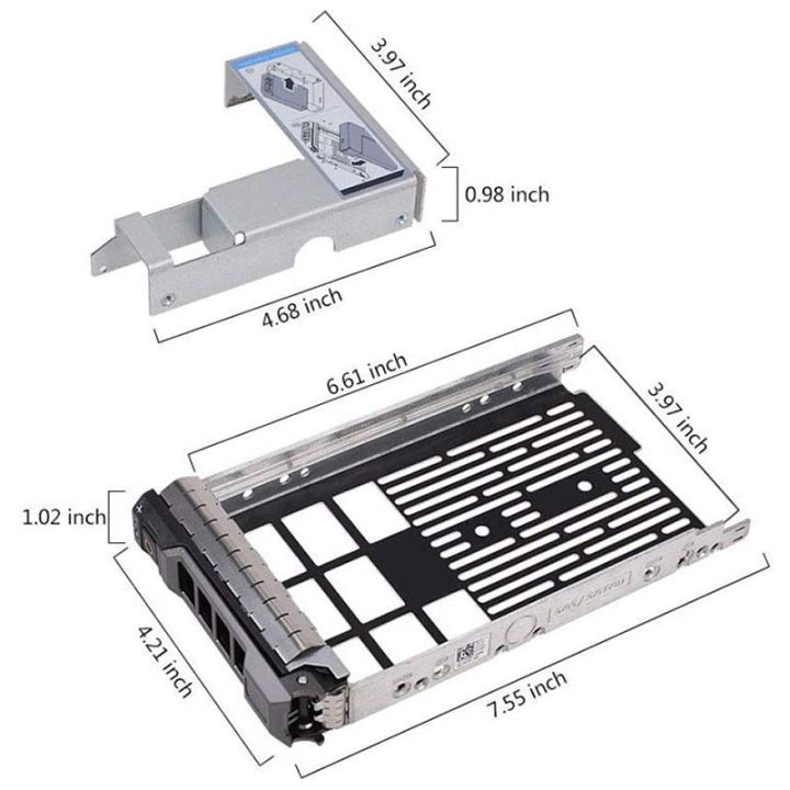 3-5-inch-hard-drive-caddy-tray-for-dell-poweredge-servers-with-2-5-inch-hdd-adapter-nvme-ssd-sas-sata-bracket