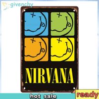 Nirvana Bands Vintage Metal Plate Tin Sign Plaque for Bar Club Cafe Poster