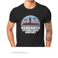 Verdansk International Airport Tshirt For Men Cod Warzone Game Camiseta Stylish T Shirt Homme Printed Fluffy