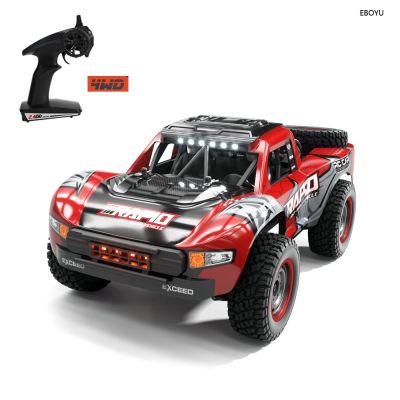 Q130 Lamontuo JJRC-รถ RC 2.4กรัม4WD 48กม./ชม. รถ1:14ทะเลทรายความเร็วรถสูงรถบรรทุกออฟโรดดึงออกได้ตุ๊กตาคริสต์มาสกวางเรนเดียร์ RTR สำหรับเด็ก