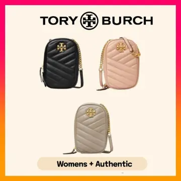 Tory Burch Kira Chevron Tassel Small Flap Shoulder Bag Dusty Almond