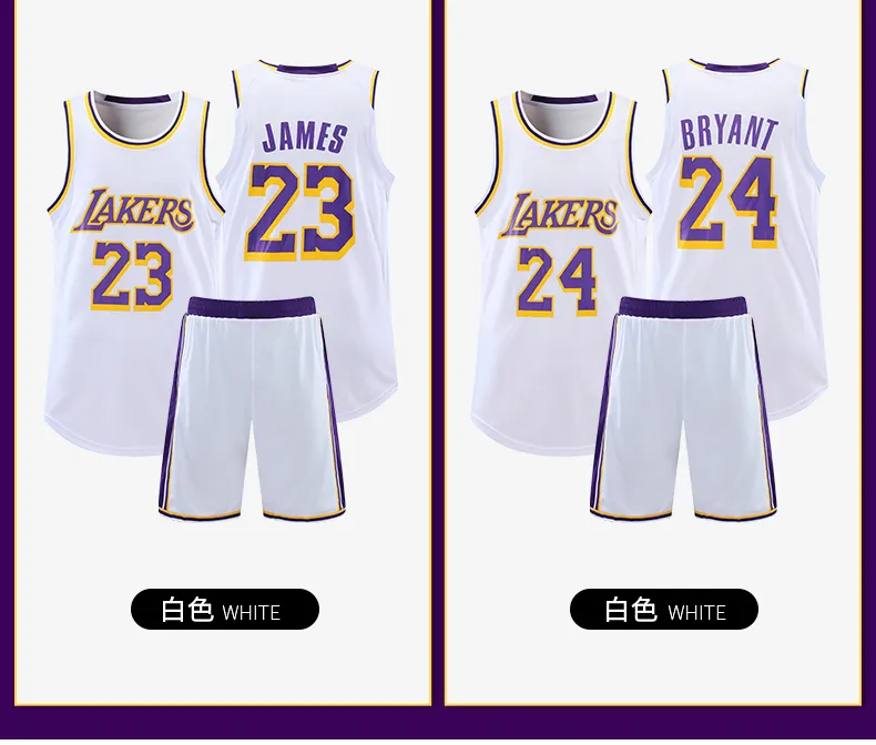 Lakers Basketball Wear Kobe24No. Jersey James23No. Sports Suit