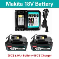 New BL1860 18650 Rechargeable Battery 18V 6.0Ah Lithium ion for Makita 18v Battery BL1840 BL1850 BL1830 BL1860B LXT Power Tool （สต็อกสำเร็จรูป） agapi