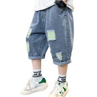 Jeans Boy Big Hole Kids Boy Jeans Casual Style Children Jeans Teenage Kids Clothes 6 8 10 12 14