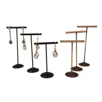 【LZ】✌◕  Metal T-Shaped Brinco Display Stand Jóias Brinco Display Jóias Stand 3 partes/conjunto de brincos