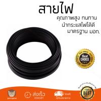 สายไฟ สายไฟฟ้า คุณภาพสูง  สายไฟ THW60227IEC01 NATION 1x6 SQ.MM50M ดำ  NATION  THW 1x6 SQ.MM BL นำกระแสไฟได้ดี ทนทาน รองรับมาตรฐาน มอก. Electrical Wires