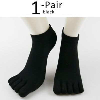 ถุงเท้าผู้ชายห้านิ้วสีสดใสสำหรับถุงเท้าผ้าฝ้ายแฟชั่นวัยรุ่นฮาราจูกุผู้หญิงหุ้มข้อ